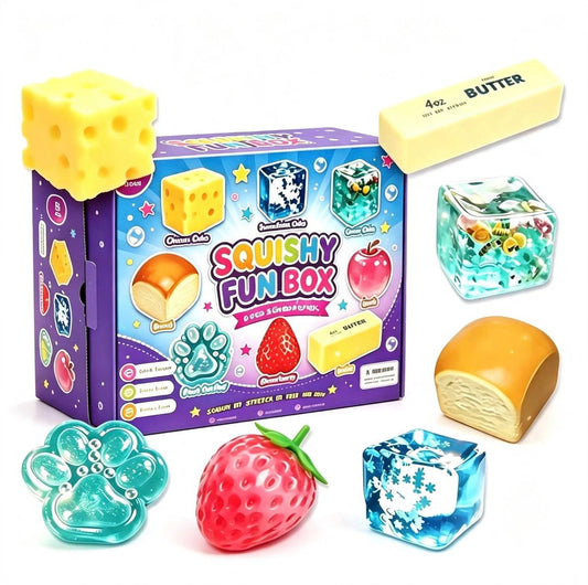 Squishy Fun Box 8pcs Sensory Stress Toys
