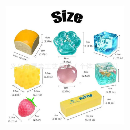 Squishy Fun Box 8pcs Sensory Stress Toys