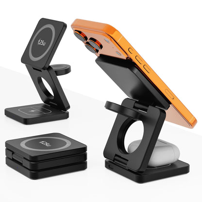 Foldable 3-in-1 Wireless Charging Stand for iPhone, Apple Watch & AirPods