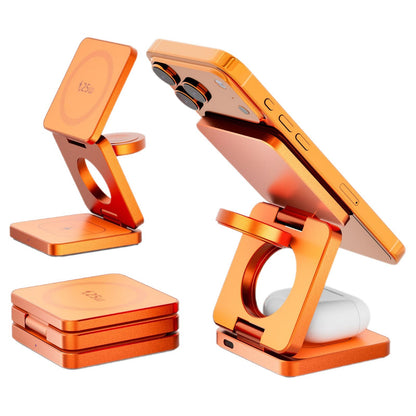 Foldable 3-in-1 Wireless Charging Stand for iPhone, Apple Watch & AirPods
