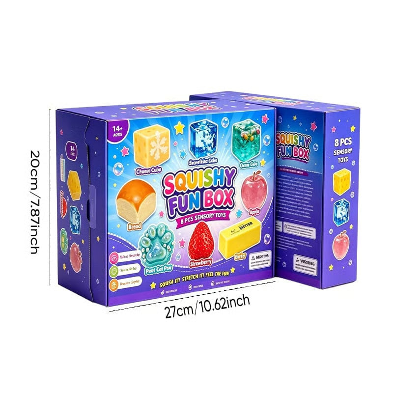 Squishy Fun Box 8pcs Sensory Stress Toys