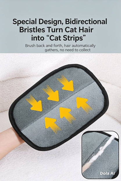 Double-Sided Pet Hair Remover Glove | Reusable Fur Catcher for Cats & Dogs